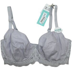 Dorina Hera Cotton Blend Lace Accented Underwire Support Women's Bra 36F NWT